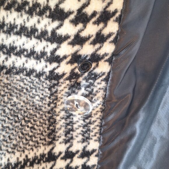 GUESS HOUNDSTOOTH CHECK Peacoat Black & White SIZE LARGE - Picture 13 of 14
